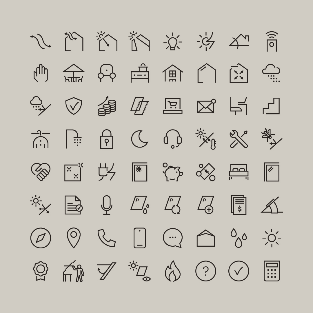 VELUX refined icon library of skylight imagery.